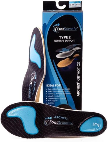 FootScientific® Arches Type 2 (Neutral Support) Orthotic Shoe Insoles, Men’s Size 10-10.5 / Women’s Size 12-12.5 in Saudi Arabia