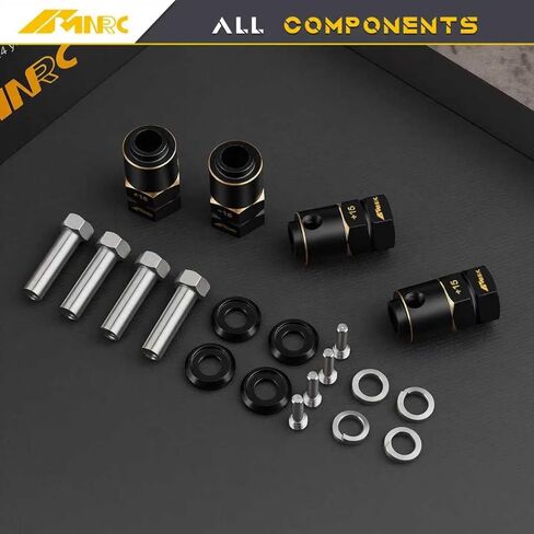Brass +15MM Wide Extension Length 20mm Wheel Hex Hub Spacers for Axial 1/10 TRX4 Series Upgrades Part in Kuwait