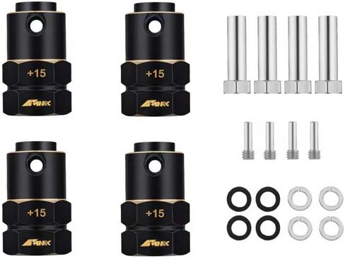 Brass +15MM Wide Extension Length 20mm Wheel Hex Hub Spacers for Axial 1/10 TRX4 Series Upgrades Part in Kuwait