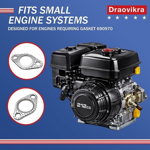 690970 استبدال حشية العادم لـ 273485، متوافق مع محرك سلسلة Briggs & Stratton 401000 403000 404000 405000، حشية عادم جرار جزازة العشب، عبوتان in Kuwait