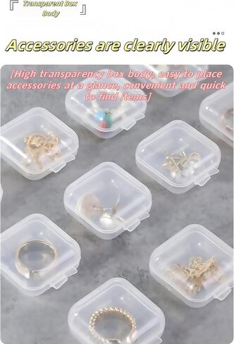 luvilly6 Pack Mini Plastic Storage Containers, Small Square Plastic Containers, Thicken Square Pill Box for Collecting Small Items/Crafters(1.38"*1.38"*0.67") in Kuwait
