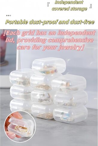 luvilly6 Pack Mini Plastic Storage Containers, Small Square Plastic Containers, Thicken Square Pill Box for Collecting Small Items/Crafters(1.38"*1.38"*0.67") in Kuwait