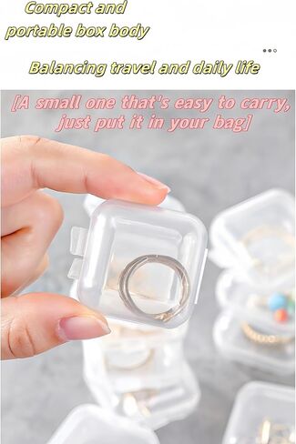 luvilly6 Pack Mini Plastic Storage Containers, Small Square Plastic Containers, Thicken Square Pill Box for Collecting Small Items/Crafters(1.38"*1.38"*0.67") in Kuwait