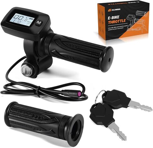 48V Bike Throttle Left Side Grips Fits for Tuttio Soleil 01 Electric Dirt Bike w/LCD Display M Button Only (New Version, Cannot Be Used Interchangeably with The Old Throttle) in Saudi Arabia