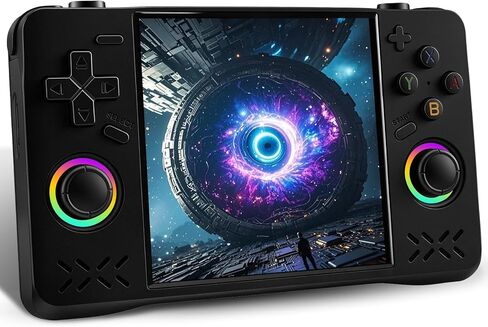 XF40H Retro Handheld Game Console, Retro Gaming Console 4.0" 720x720 IPS Screen, Open Source Linux Portable Emulator with 128GB, WiFi Multiplayer Support, Pocket Hand Held Video Game (Black) in Kuwait
