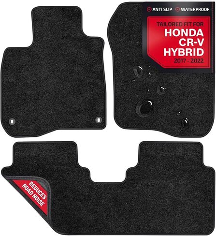 سجادات أرضية لسيارة Honda CRV 2017-2022 - مخصصة ثلاثية الأبعاد مناسبة لسيارة Honda CR-V 2017 2018 2019 2020 2021 2022 Hybrid - مجموعة الصف الأول والثاني - ظهر مطاطي مضاد للانزلاق - سجادة سجادة شديدة التحمل بوزن 22oz - بطانة سيارة لجميع الأحوال الجوية in Saudi Arabia