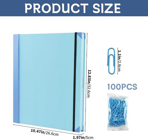 Important Document Organizer, Folio Folders with Pockets, Personal Binder Organizer with Labels, for Important Documents, Birth Certificates, Damage Resistant Folder, Photos, and Letters in Kuwait