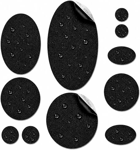 aZengear Repair Patches - Waterproof, Self-Adhesive, Tear-Cold-Heat-Resistant Polyester Fabric to Fix Down Jacket, Puffer, Snowsuit, Shoe, Tent, PVC, Clothing, Upholstery (Transparent) in Saudi Arabia