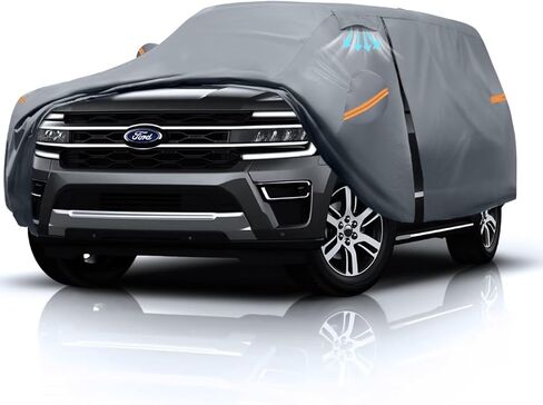 Large SUV Car Cover for Ford Expedition 100% Waterproof All Weather, Heavy Duty Outdoor Full Exterior Covers Rain Sun Wind UV Hail Protection. in Kuwait