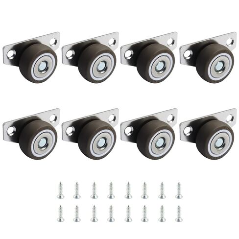Bonsicoky Mini Low Profile Casters, 8 Pack 1.25 Inch Side Mount Rigid Wheels, TPR Quiet Furniture Casters for Wooden Furniture, Underbed Drawers, Trays & DIY Projects in Saudi Arabia