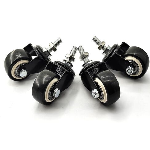 Heavy Duty Swivel Caster with 1.5in Threaded Bar, M8x25 Nut Spacer, for Shopping Carts, Workbenches and Furniture (8) in Kuwait