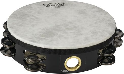 Remo Fiberskyn Tambourine - Quadura Black, 8" in Saudi Arabia