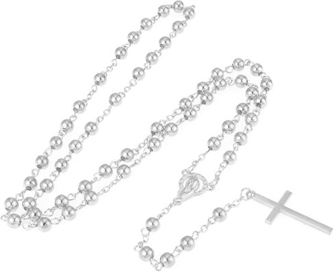 Rosary Beads Catholic with Rosary Pouch, Rosary Necklace with Leather Pouch, Prayer Beads Christian Gifts for Women Catholic Gifts in Saudi Arabia