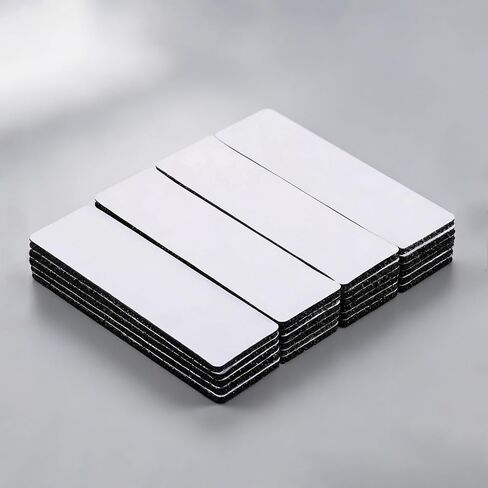 20 Sets Hook and Loop Fastener Strips, 1x4 Inch, Adhesive Heavy Duty Double Sided, for Home & Office Use, Black in Kuwait