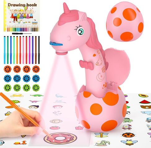 KETIEE Unicorn Drawing Projector Toys for Ages 5-7: Smart Art Sketcher Tracing and Drawing Projector for Kids with 96 Stencils, Spring for Girls Boys Ages 3+ in Kuwait