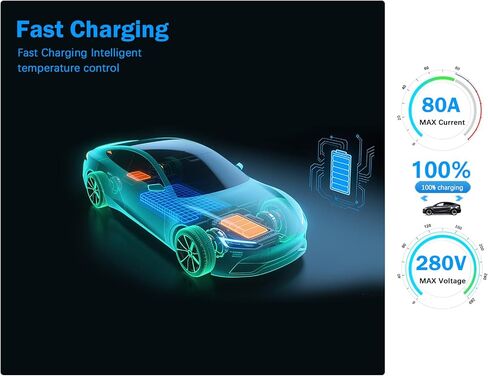 محول شحن J1772 لطراز Tesla 3، Y، S، X، حتى 80 أمبير 280 فولت - محول J1772 إلى NACS مع شاحن آمن معتمد وسهل الإعداد وتصميم شحن فعال مطلي بالشاحن in Kuwait