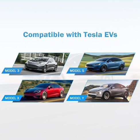 محول شحن J1772 لطراز Tesla 3، Y، S، X، حتى 80 أمبير 280 فولت - محول J1772 إلى NACS مع شاحن آمن معتمد وسهل الإعداد وتصميم شحن فعال مطلي بالشاحن in Kuwait
