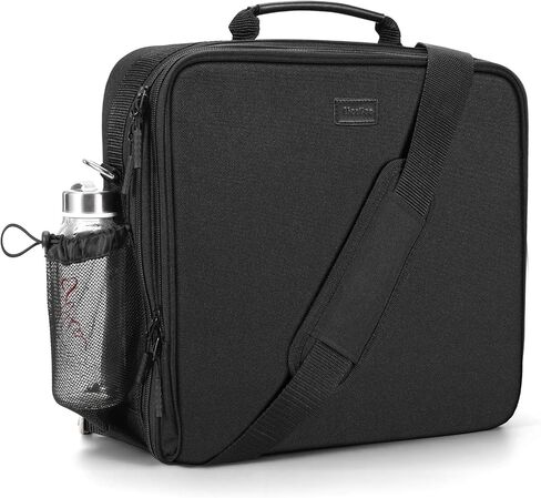 Zipper Binder, 3 Inch D-Ring 3 Ring with Water Bottle Holder,700 Sheet Capacity-Multiple Pockets,Binder with Strap for School/Office, Fit for 13" Tablet/Laptop,Patent Design-Black in Kuwait