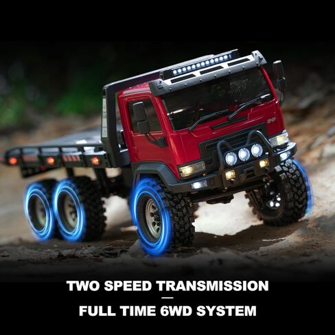 FairRC 1/18 RC الزاحف CR18P Arktos 6x6 RC الزاحف، زاحف الصخور RC عالي الأداء مع محاور مسطحة وبوابة، زاحف شاحنة RC من فئة الهوايات، سيارة التحكم عن بعد للبالغين RTR (أحمر) in Kuwait