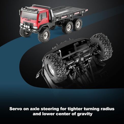 FairRC 1/18 RC الزاحف CR18P Arktos 6x6 RC الزاحف، زاحف الصخور RC عالي الأداء مع محاور مسطحة وبوابة، زاحف شاحنة RC من فئة الهوايات، سيارة التحكم عن بعد للبالغين RTR (أحمر) in Kuwait