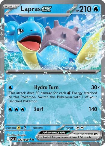 Pokemon - Lapras ex 022/088 - Perfect Order - Foil - Single Card in Kuwait