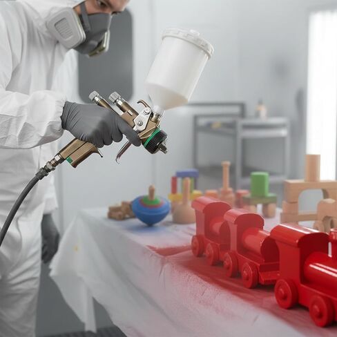 Replacement for SATA Spray Gun Cup, 600ml Plastic HVLP Paint Cup Pan with Air Thread Connector, Compatible Jet Spray Gun Accessory for Car and House Painting in Kuwait