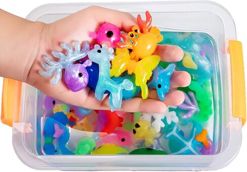Golinkid Magic Water Elf Toy Kit for Kids, 40 Bottles Aqua Fairy Water Gel Kit, 4 Style Magic Water Kits with 24 Molds 10 Pack of Magic Powder, Crate Your Own Water Pets Craft Kits（40 Colors） in Kuwait