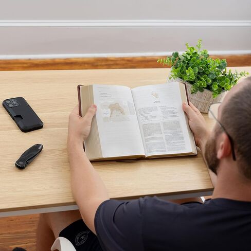Personalized ESV Men's Study Bible, Custom Photo Engraved Cover, English Standard Holy Bible, Gift for Baptism, Wedding or Confirmation in Kuwait
