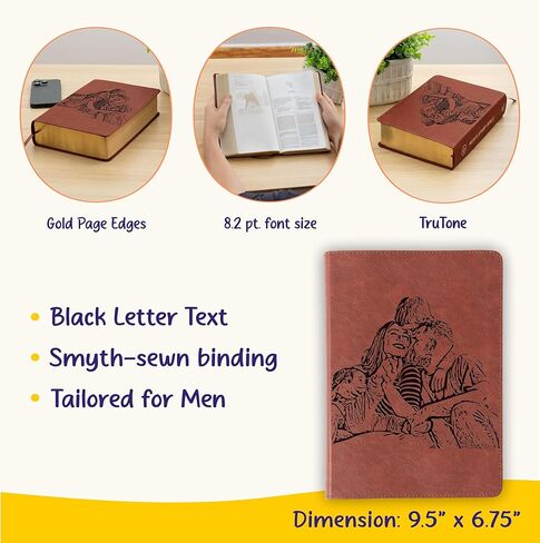 Personalized ESV Men's Study Bible, Custom Photo Engraved Cover, English Standard Holy Bible, Gift for Baptism, Wedding or Confirmation in Kuwait