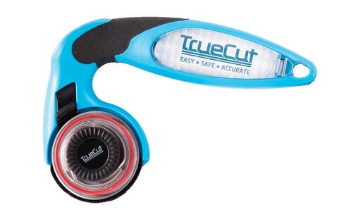 TrueCut Quilting Ruler & Rotary Cutter Bundle | 5 Quilting Rulers | 45mm My Comfort Rotary Cutter | 6.5"x12.5", 3"x18", 6.5"x6.5", 9.5"x9.5", 12.5"x12.5" Rulers in Saudi Arabia