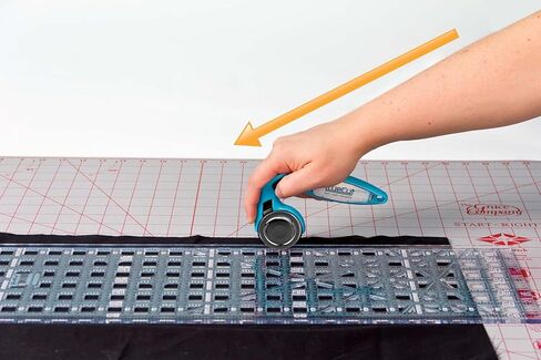 TrueCut Quilting Ruler & Rotary Cutter Bundle | 5 Quilting Rulers | 45mm My Comfort Rotary Cutter | 6.5"x12.5", 3"x18", 6.5"x6.5", 9.5"x9.5", 12.5"x12.5" Rulers in Saudi Arabia