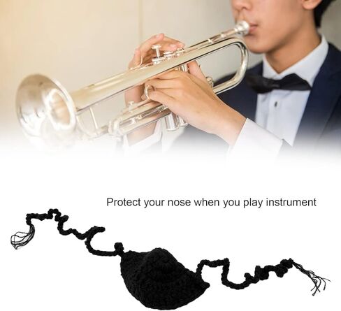 Nose Warmer, Woolen Cover for Cold Weather and Sleeping, with Soft Material for Men and Women, Protects Nose When Playing Instruments (Black) in Kuwait