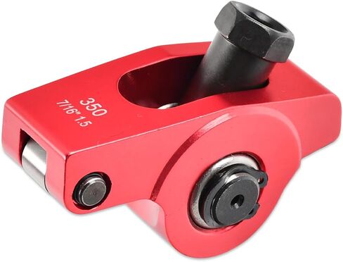 1.5 Ratio 7/16" Aluminum Alloy Roller Rocker Arms for Small Block Chevy SBC 350, Red in Kuwait