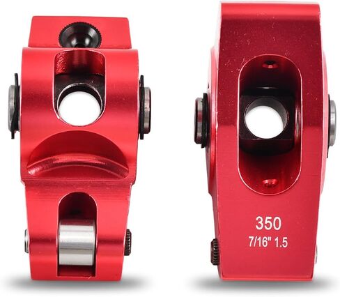 1.5 Ratio 7/16" Aluminum Alloy Roller Rocker Arms for Small Block Chevy SBC 350, Red in Kuwait