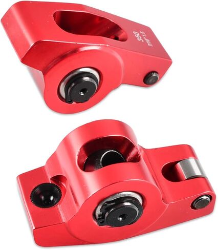 1.5 Ratio 7/16" Aluminum Alloy Roller Rocker Arms for Small Block Chevy SBC 350, Red in Kuwait