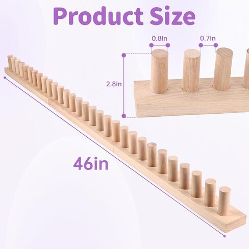 46" Beechwood Chunky Blanket Loom Kit, Adjustable Hand Knitting Loom for DIY Chunky Yarn Blankets, Large Wooden Loom Knitting Board, No Needles Required Blanket Maker, Beginner Friendly Craft Gift in Saudi Arabia