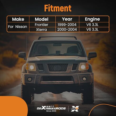مجموعة مشعب عادم المحرك الأيمن من maxpeedingrods مع حشية لنيسان فرونتير 1999-2004 Xterra 2000-2004، V6 3.3L، 674-598 101321 140044S102 140044S103، جانب الركاب in Kuwait