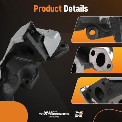 مجموعة مشعب عادم المحرك الأيمن من maxpeedingrods مع حشية لنيسان فرونتير 1999-2004 Xterra 2000-2004، V6 3.3L، 674-598 101321 140044S102 140044S103، جانب الركاب in Kuwait
