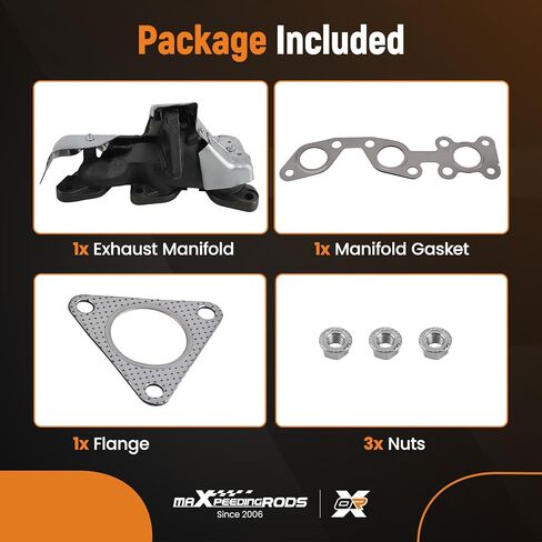 مجموعة مشعب عادم المحرك الأيمن من maxpeedingrods مع حشية لنيسان فرونتير 1999-2004 Xterra 2000-2004، V6 3.3L، 674-598 101321 140044S102 140044S103، جانب الركاب in Kuwait