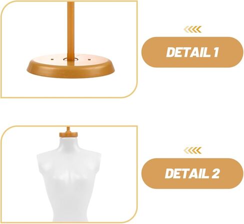 EXCEART 10pcs Mini Dress Form for Doll Clothes Display, Mannequin Stand for Doll Dress Sewing & Jewelry, Miniature Dollhouse Mannequin Accessories in Kuwait