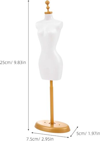 EXCEART 10pcs Mini Dress Form for Doll Clothes Display, Mannequin Stand for Doll Dress Sewing & Jewelry, Miniature Dollhouse Mannequin Accessories in Kuwait