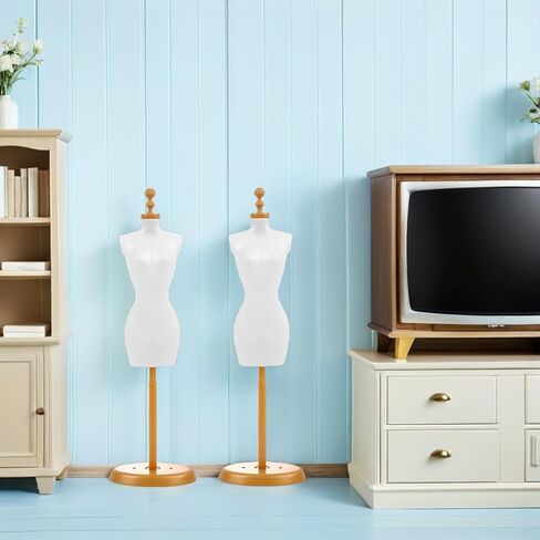 EXCEART 10pcs Mini Dress Form for Doll Clothes Display, Mannequin Stand for Doll Dress Sewing & Jewelry, Miniature Dollhouse Mannequin Accessories in Kuwait