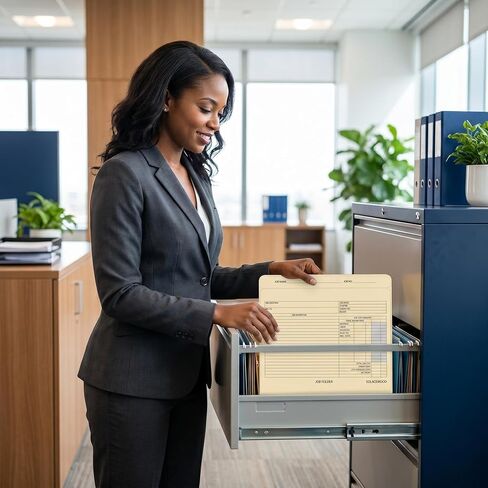 Project Folders 9.85" x 12.8" 10-Pack - Heavy Duty Manila Work Folders for Small Business Essentials, Office & Construction Job Organization in Kuwait