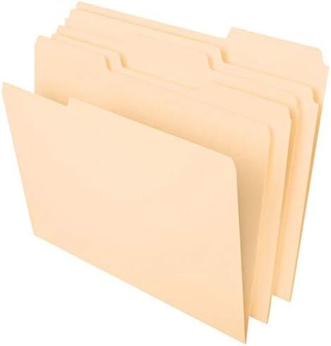 Office Depot File Folders, 1/3 Tab Cut, Letter Size, Manila, Pack of 100, OD752 1/3 in Kuwait