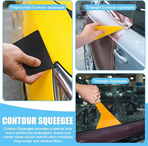 Boao 65 Pcs Car Vinyl Wrap Applicator Tool Kit Car Wrapping Tools Window Tint Tools with Gloves Vinyl Wrap Magnetic Holder for Window Wrapping Tinting in Kuwait