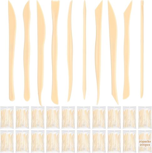 Ferrochef 10 Set 100 Pcs Clay Sculpting Tools 10 Different Shapes Pottery Tools Plastic Clay Carving Cutters Supplies Pottery Trimming Supplies for Carving Ceramics Plastilina Molding DIY Embossing in Kuwait