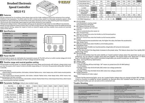 MEUS RACING ME25 25A نحى ESC صغير لـ SCX24 TRX4M ASCENT-18 1/24 1/18 RC الزاحف ترقيات أجزاء in Kuwait