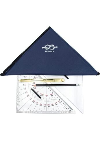 A Professional Navigation Triangular Ruler with Brass Dividers 8 Inch Marine Drafting Tool Set with Protective Cover in Kuwait