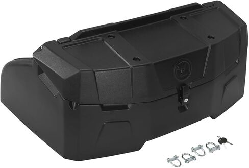 TCT-MOTORPARTS 82L Black Motorcycle ATV Rear Seat Cargo Trunk Storage Top Luggage Tail Box Case Waterproof Security Lockable for Holding Full-Size Helmets, Lockable Waterproof in Kuwait