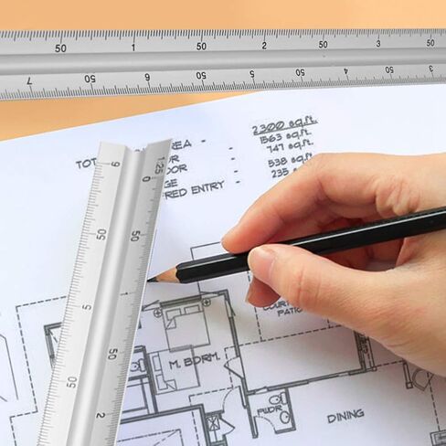 مسطرة قياس مثلثة 30 سنتيمتر من سبائك الألومنيوم مسطرة قياس هندسية متعددة الوظائف in Kuwait
